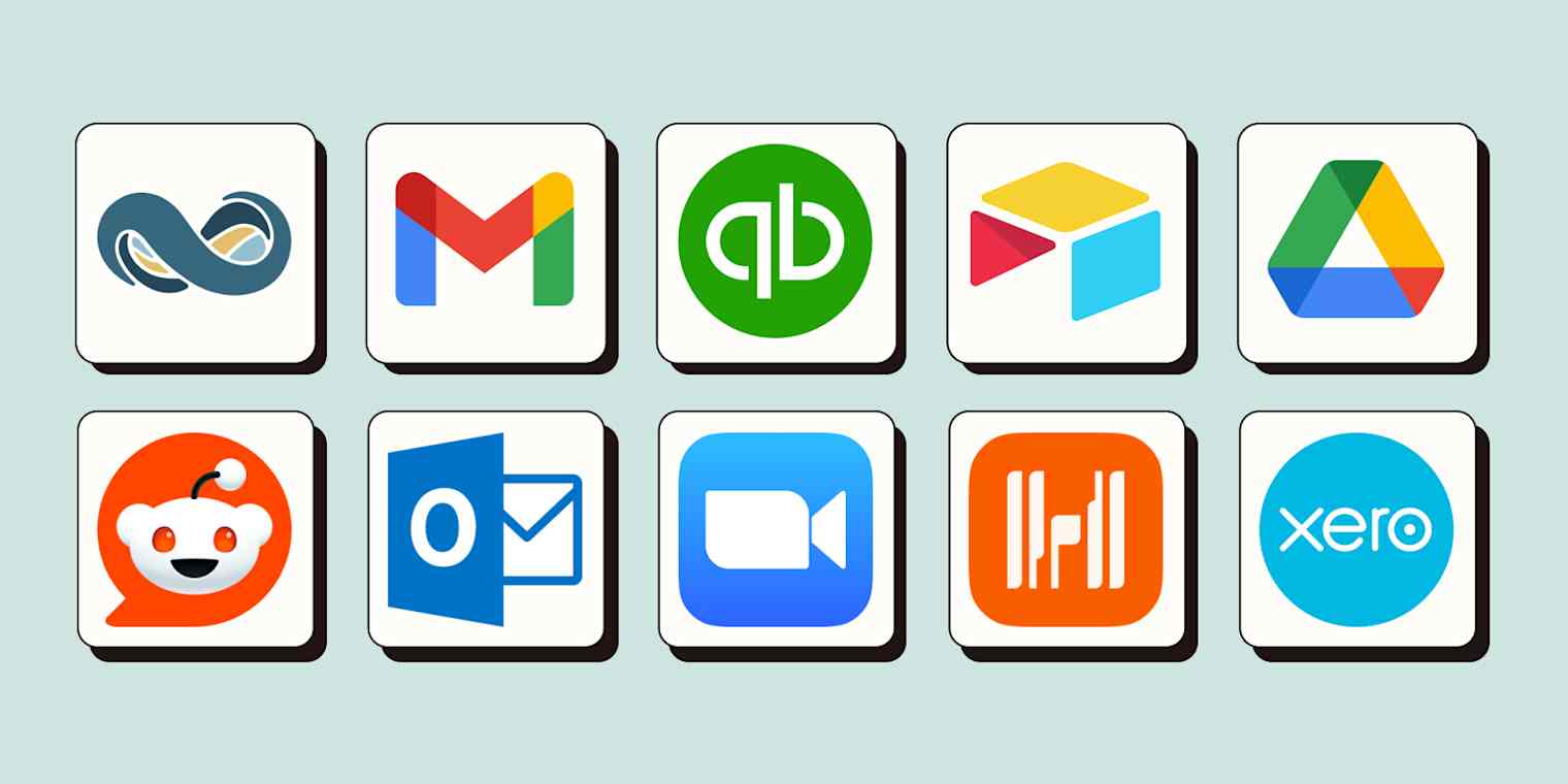 Grid of integration logos with badges showing Live, Beta, and Coming Soon