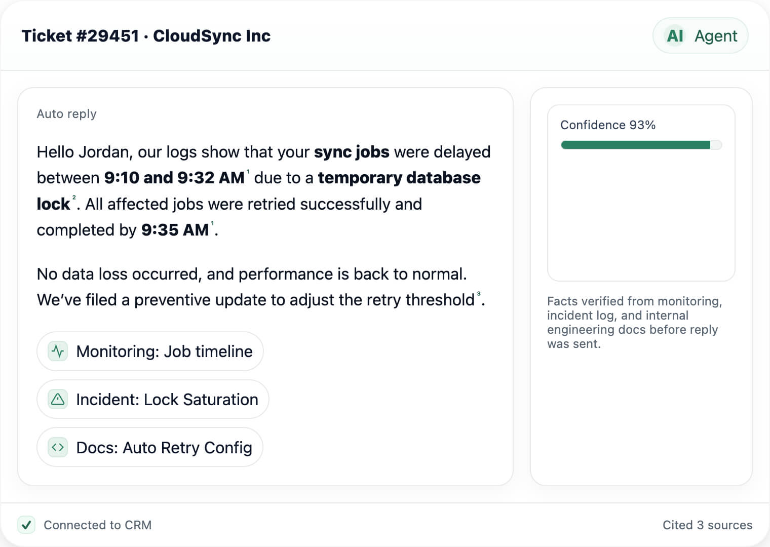AI Agent and Copilot inside the support workspace