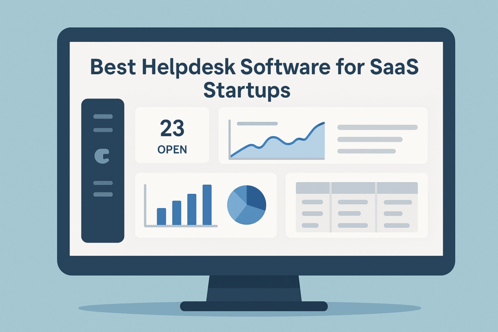 Dashboard showing the best helpdesk software for SaaS startups
